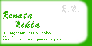 renata mikla business card